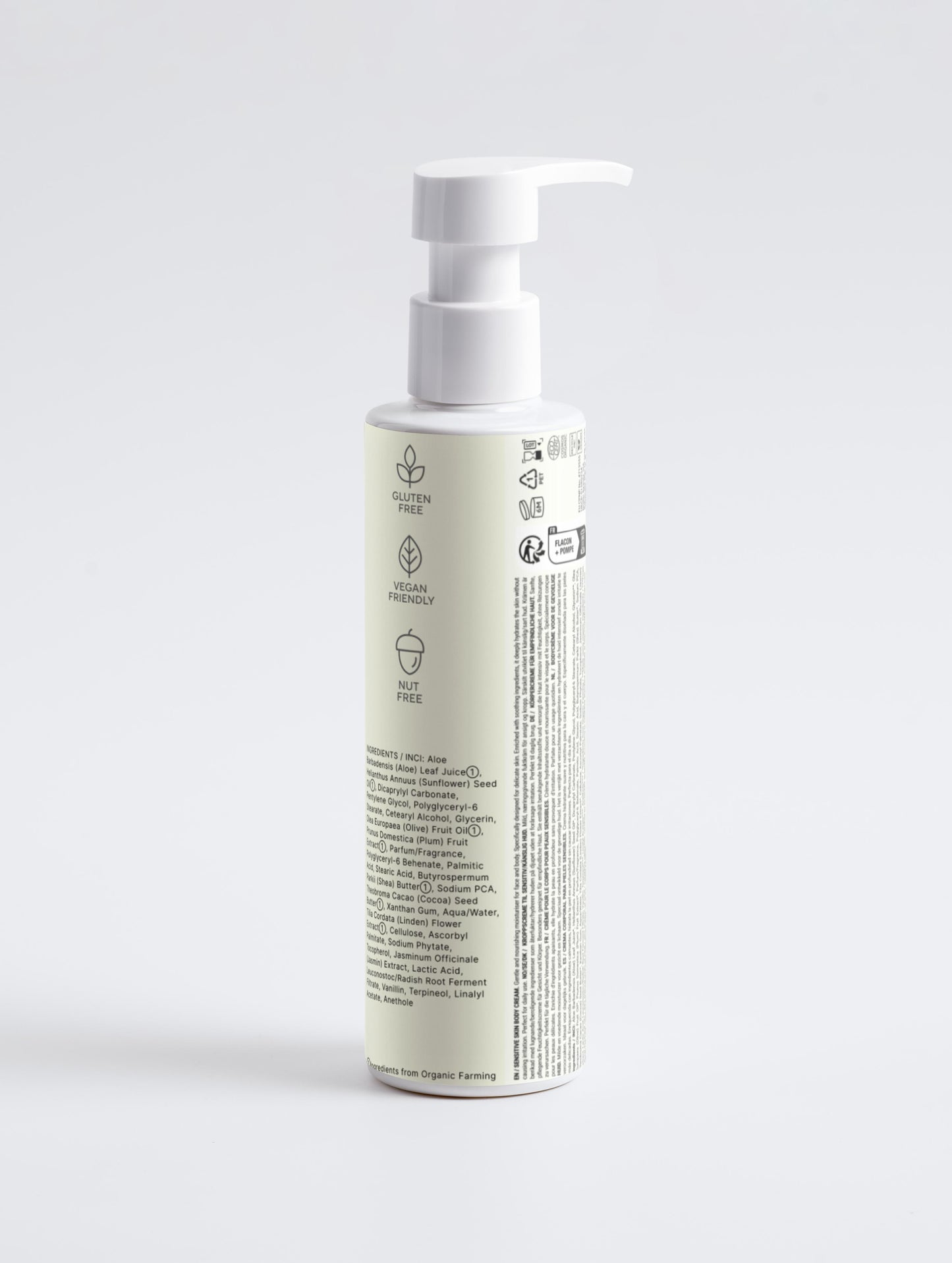 Kroppskräm för känslig hud